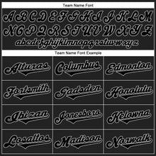 Charger l'image dans la galerie, Custom Black Black-Gray Authentic Throwback Rib-Knit Baseball Jersey Shirt