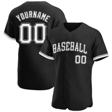 Загрузить изображение в средство просмотра галереи, Custom Black White-Gray Authentic Baseball Jersey
