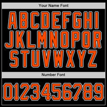 Load image into Gallery viewer, Custom Black Orange-White Authentic Baseball Jersey