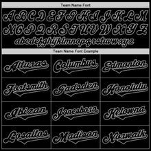 Load image into Gallery viewer, Custom Black Black-Gray Authentic Baseball Jersey