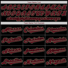 Загрузить изображение в средство просмотра галереи, Custom Black Crimson-City Cream Authentic Baseball Jersey