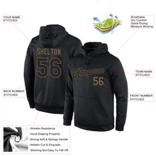 Load image into Gallery viewer, Custom Stitched Black Black-Old Gold Sports Pullover Sweatshirt Hoodie