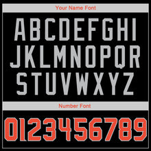 Charger l'image dans la galerie, Custom Stitched Black Orange-Gray Sports Pullover Sweatshirt Hoodie