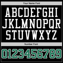 Load image into Gallery viewer, Custom Stitched Black Kelly Green-White Sports Pullover Sweatshirt Hoodie