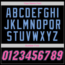 Charger l'image dans la galerie, Custom Stitched Black Pink-Light Blue Sports Pullover Sweatshirt Hoodie