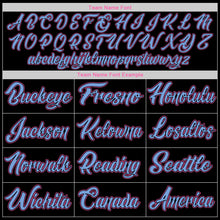 Charger l'image dans la galerie, Custom Stitched Black Pink-Light Blue Sports Pullover Sweatshirt Hoodie