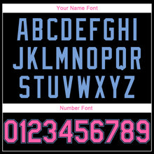 Laden Sie das Bild in den Galerie-Viewer, Custom Stitched Black Pink-Light Blue Sports Pullover Sweatshirt Hoodie
