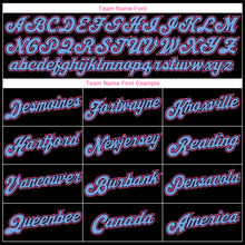 Laden Sie das Bild in den Galerie-Viewer, Custom Stitched Black Pink-Light Blue Sports Pullover Sweatshirt Hoodie