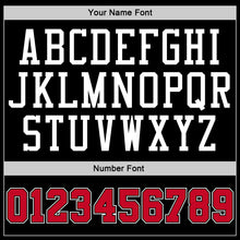 Charger l'image dans la galerie, Custom Stitched Black Red-White Sports Pullover Sweatshirt Hoodie