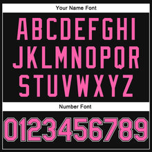 Laden Sie das Bild in den Galerie-Viewer, Custom Stitched Black Pink-White Sports Pullover Sweatshirt Hoodie