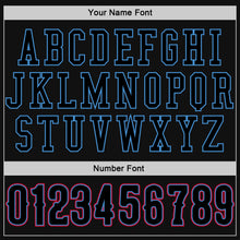 Load image into Gallery viewer, Custom Stitched Black Black-Powder Blue Sports Pullover Sweatshirt Hoodie