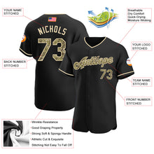 Load image into Gallery viewer, Custom Black Camo-City Cream Authentic American Flag Fashion Baseball Jersey