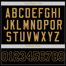 Laden Sie das Bild in den Galerie-Viewer, Custom Black Black-Old Gold Authentic Baseball Jersey