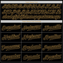 Laden Sie das Bild in den Galerie-Viewer, Custom Black Black-Old Gold Authentic Baseball Jersey