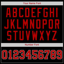 Загрузить изображение в средство просмотра галереи, Custom Black Red-Gray Authentic Baseball Jersey