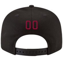 Load image into Gallery viewer, Custom Black Crimson-White Stitched Adjustable Snapback Hat