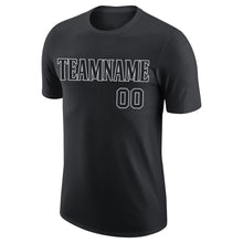 Laden Sie das Bild in den Galerie-Viewer, Custom Black Black-Gray Performance T-Shirt