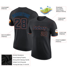 Загрузить изображение в средство просмотра галереи, Custom Black Black-Powder Blue Performance T-Shirt