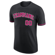 Load image into Gallery viewer, Custom Black Pink-White Performance T-Shirt