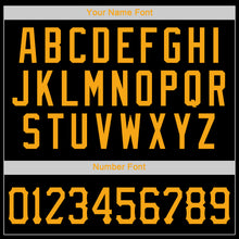 Загрузить изображение в средство просмотра галереи, Custom Black Gold Authentic Throwback Rib-Knit Baseball Jersey Shirt