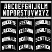 Загрузить изображение в средство просмотра галереи, Custom Black White-Gray Authentic Throwback Rib-Knit Baseball Jersey Shirt