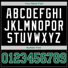 Laden Sie das Bild in den Galerie-Viewer, Custom Black Kelly Green-White Authentic Throwback Rib-Knit Baseball Jersey Shirt