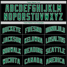 Laden Sie das Bild in den Galerie-Viewer, Custom Black Kelly Green-White Authentic Throwback Rib-Knit Baseball Jersey Shirt