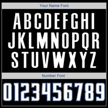 Загрузить изображение в средство просмотра галереи, Custom Black White-Blue Authentic Throwback Rib-Knit Baseball Jersey Shirt