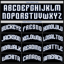 Загрузить изображение в средство просмотра галереи, Custom Black White-Blue Authentic Throwback Rib-Knit Baseball Jersey Shirt