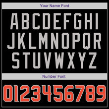 Загрузить изображение в средство просмотра галереи, Custom Black Orange-Gray Authentic Throwback Rib-Knit Baseball Jersey Shirt