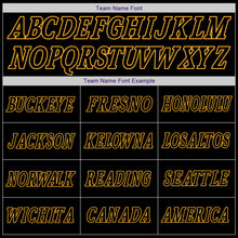 Laden Sie das Bild in den Galerie-Viewer, Custom Black Black-Gold Authentic Throwback Rib-Knit Baseball Jersey Shirt