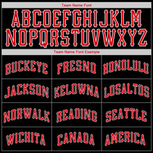 Laden Sie das Bild in den Galerie-Viewer, Custom Black Red-White Authentic Throwback Rib-Knit Baseball Jersey Shirt