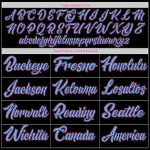 Загрузить изображение в средство просмотра галереи, Custom Black Pink-Light Blue Authentic Throwback Rib-Knit Baseball Jersey Shirt