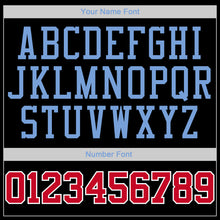 Загрузить изображение в средство просмотра галереи, Custom Black Red-Light Blue Authentic Throwback Rib-Knit Baseball Jersey Shirt