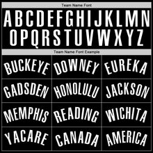 Laden Sie das Bild in den Galerie-Viewer, Custom Black White Authentic Throwback Rib-Knit Baseball Jersey Shirt