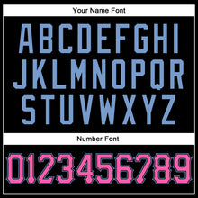 Загрузить изображение в средство просмотра галереи, Custom Black Pink-Light Blue Authentic Baseball Jersey