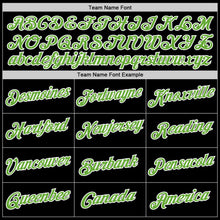 Load image into Gallery viewer, Custom Black Neon Green-White Authentic Baseball Jersey