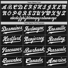 Load image into Gallery viewer, Custom Black White-Red Authentic Baseball Jersey