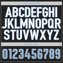 Загрузить изображение в средство просмотра галереи, Custom Black Light Blue-White Authentic Baseball Jersey