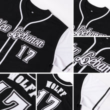 Load image into Gallery viewer, Custom Black White-Gray Authentic Two Tone Baseball Jersey