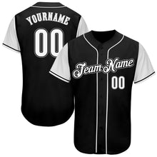 Load image into Gallery viewer, Custom Black White-Gray Authentic Two Tone Baseball Jersey