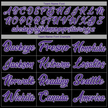 Загрузить изображение в средство просмотра галереи, Custom Black White-Purple Authentic Throwback Basketball Jersey