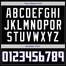 Загрузить изображение в средство просмотра галереи, Custom Black White-Purple Authentic Throwback Basketball Jersey