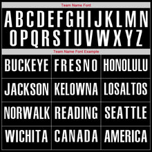 Load image into Gallery viewer, Custom Black White-Red Authentic Throwback Basketball Jersey