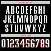 Загрузить изображение в средство просмотра галереи, Custom Black White-Orange Authentic Throwback Basketball Jersey