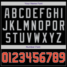 Load image into Gallery viewer, Custom Black Orange-Gray Authentic Throwback Basketball Jersey