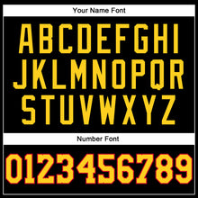 Laden Sie das Bild in den Galerie-Viewer, Custom Black Gold-Red Authentic Throwback Basketball Jersey