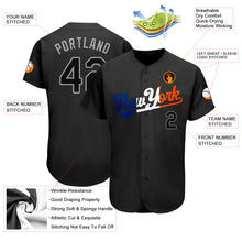 Laden Sie das Bild in den Galerie-Viewer, Custom Black Black-Orange Authentic Split Fashion Baseball Jersey