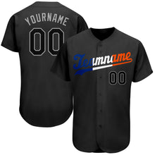 Laden Sie das Bild in den Galerie-Viewer, Custom Black Black-Orange Authentic Split Fashion Baseball Jersey