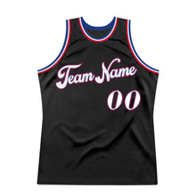 Загрузить изображение в средство просмотра галереи, Custom Black White-Red Authentic Throwback Basketball Jersey